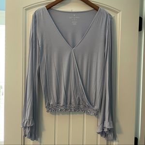 American Eagle long sleeved purple top
